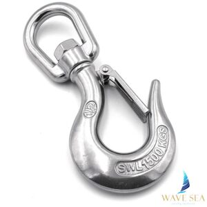 Hak obrotowy nierdzewny z uchem 1500kg 1/2 cala